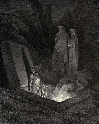 Dante et Virgile, Enfer (Divine Comédie), illustration de Gustave Doré