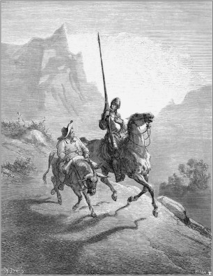 Don Quichotte et Sancho, illustration de Gustave Doré